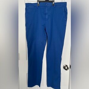 Vineyard Vines Men's Slim Fit 38x32 Blue Chino Flat Front Pants Preppy Golf